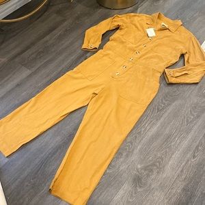 Gold utility jumpsuit